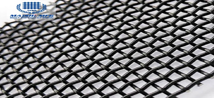 MAISHI black security mesh close-up