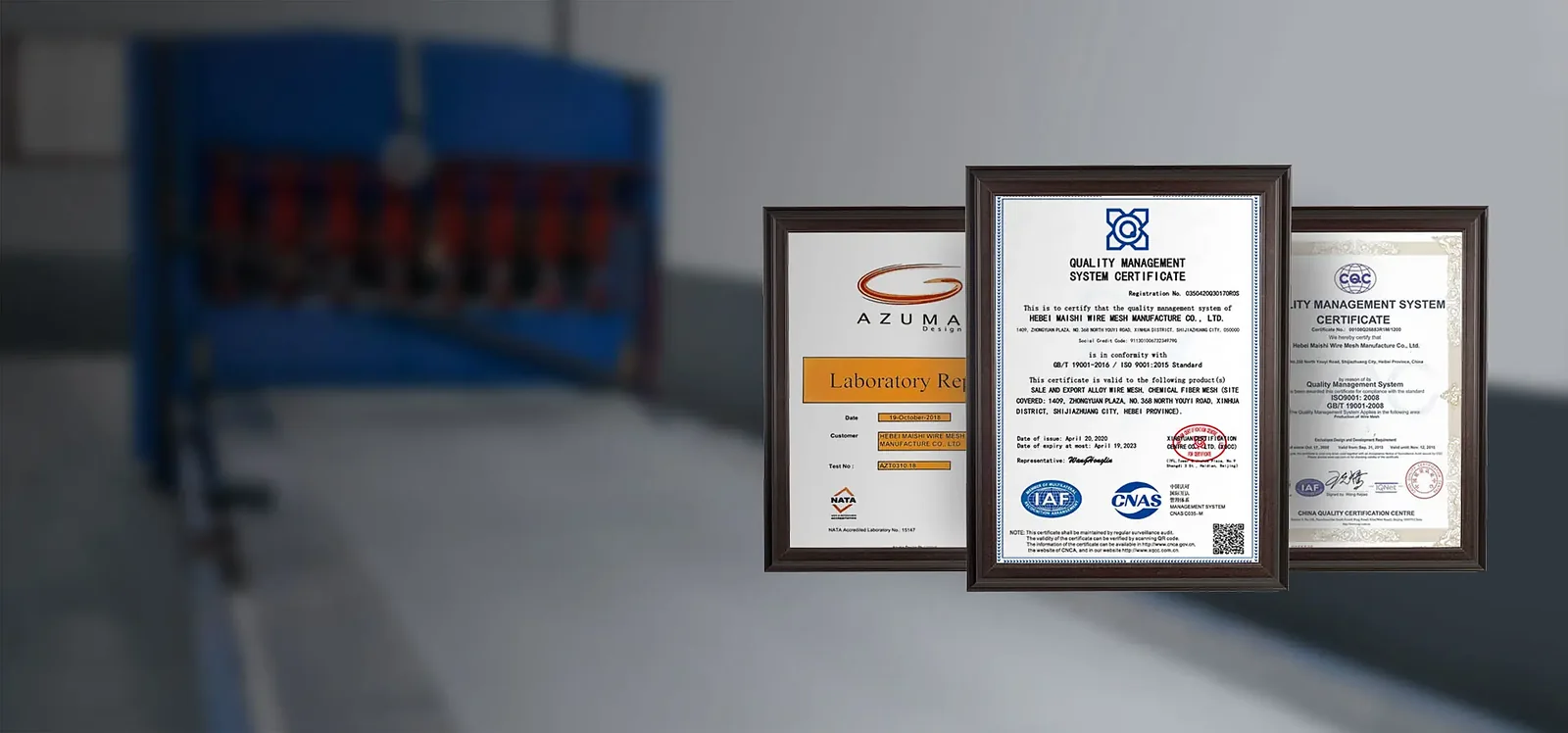 MAISHI quality certificates ISO, FDA, RoHS