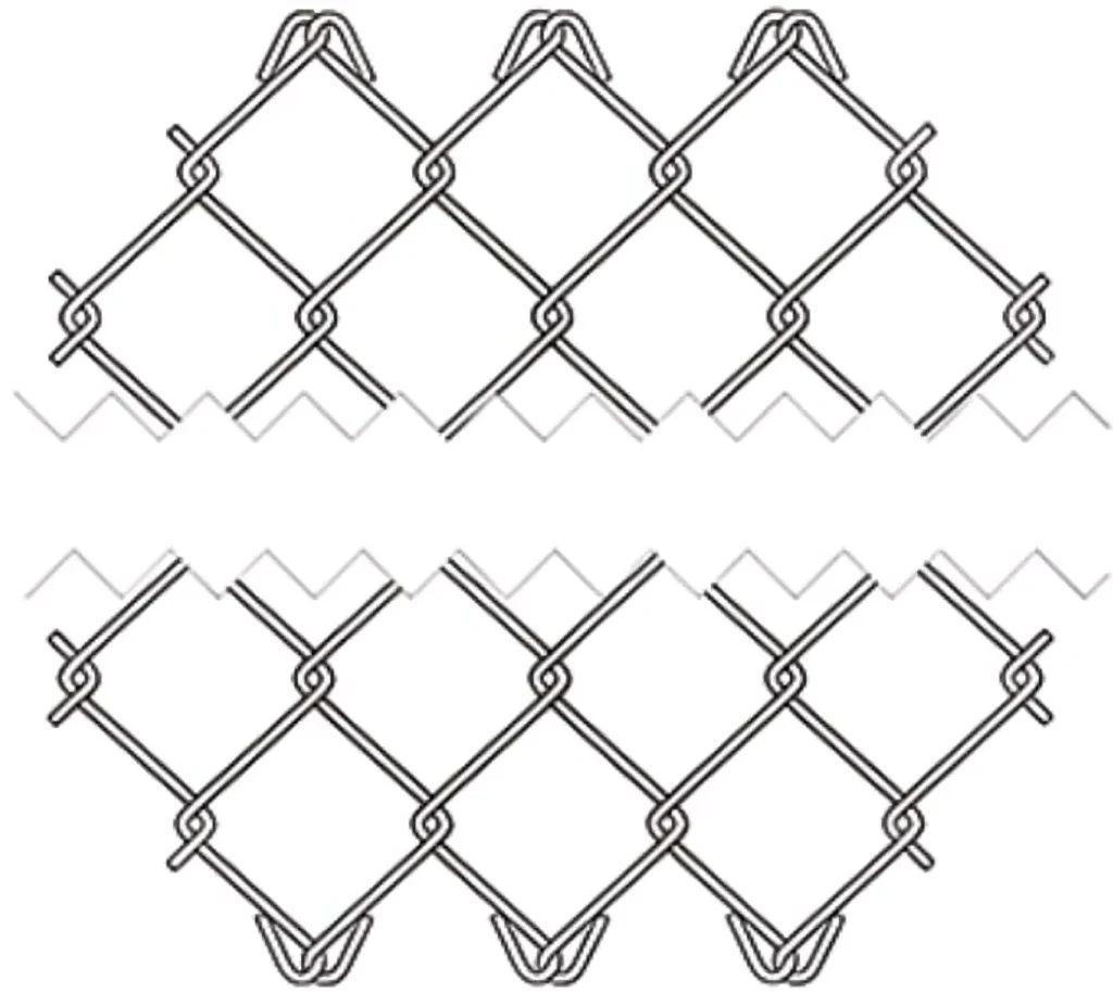 MAISHI chain link mesh line drawing, two sizes