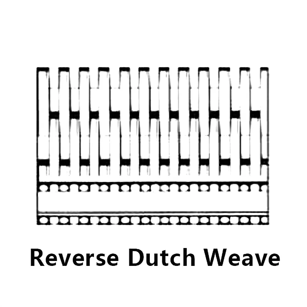 MAISHI reverse dutch weave diagram