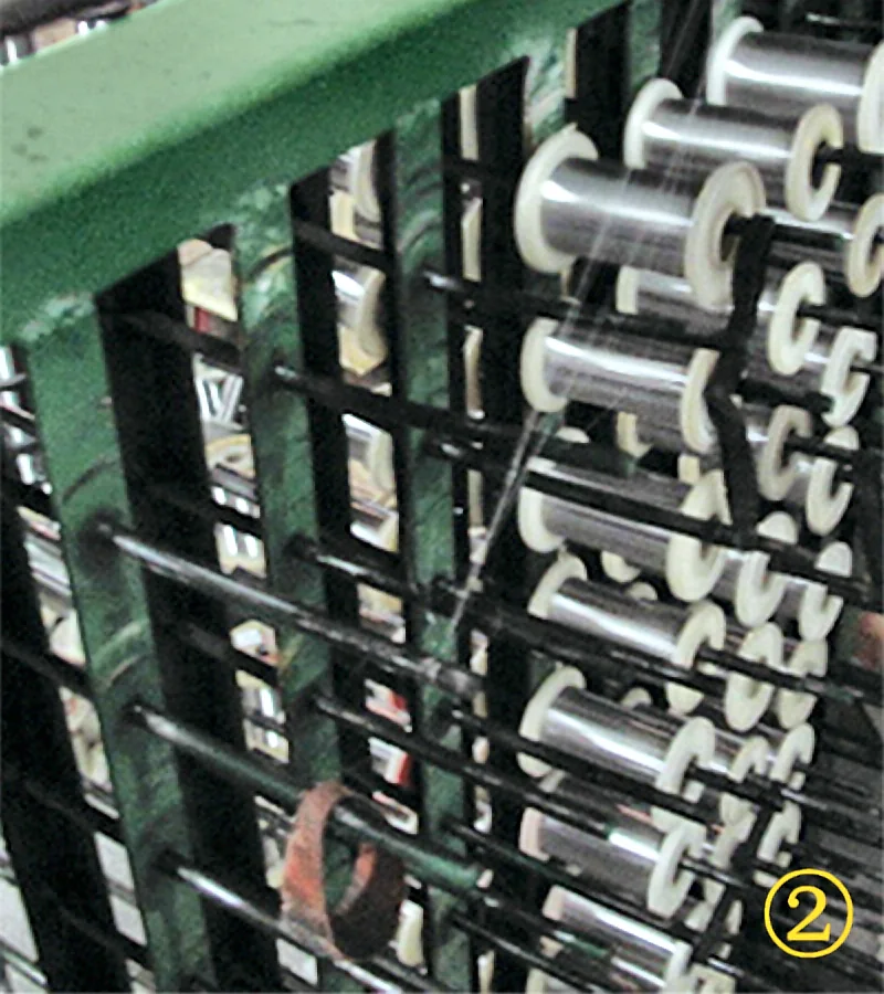 MAISHI wire spools on loom warp